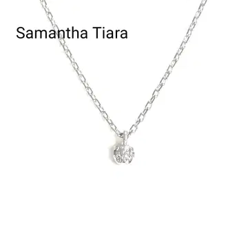 [ 새상품급 ] 사만사 티아라 싱글 볼 다이아몬드 실버 목걸이