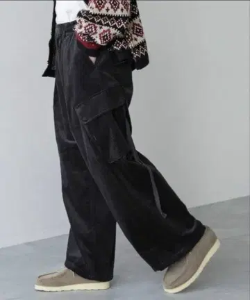 RAGEBLUE 코듀로이 블랙 카고 팬츠