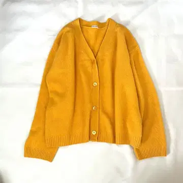 DRESSTERIOR 드레 스테리아 울 니트 가디건 오렌지 계열