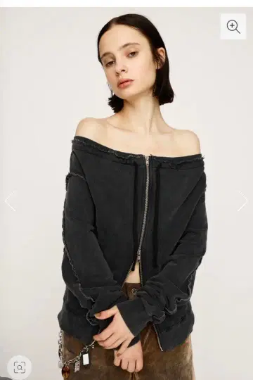 SLY 오프 숄더 스웨트 상의