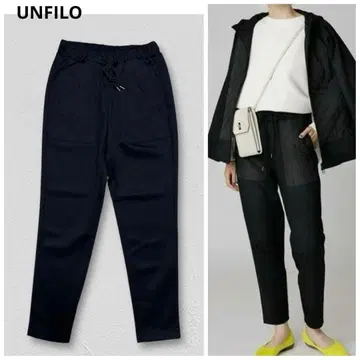 unfilo 퀼트 콤비 저지 팬츠 XS 퀼팅 블랙