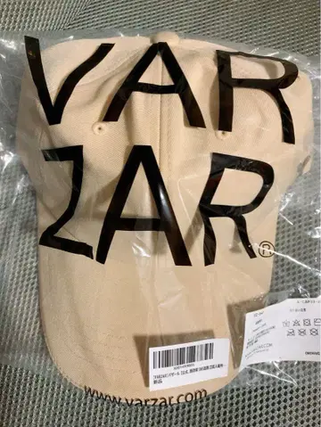 새상품 새상품급 VARZAR 베이지 캡 로고