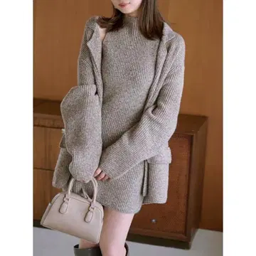 snidel 니트 자켓 코디건 그레이