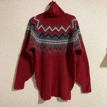 까스텔바작 니트 스웨터 레드 90s 빈티지