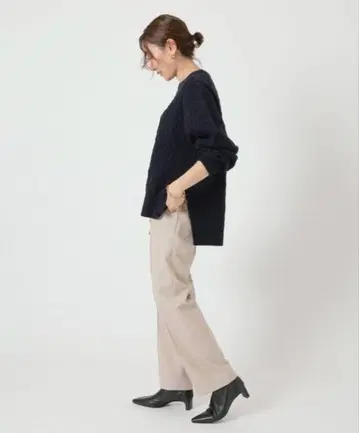 새상품급 22AW 이에나 IENA 울 슬랙스 그레이 베이지 38