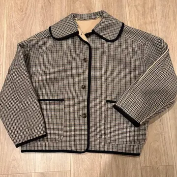 FREAK'S STORE 카라 부착 리버서블 체크 보아 자켓