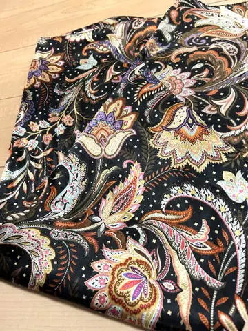 페이즐리 무늬 스톨 블랙