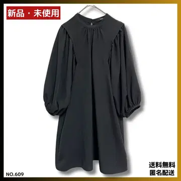 [ 새상품급 ] 블라우스 튜닉 노카라 셔츠 블랙 M 사이즈 체형 커버