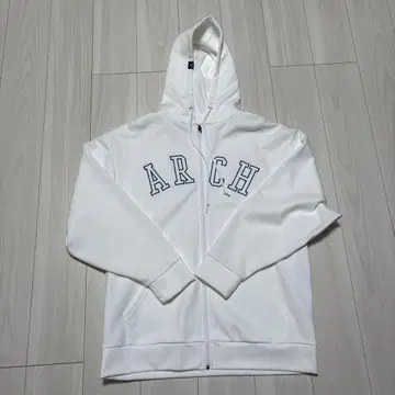 [ 금일 한정 대특가 ] ARCH 풀 집업 후드티 화이트 XXL
