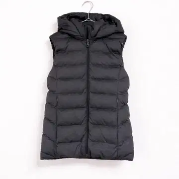 [ 새상품급 ] UNIQLO 후드 부착 스트레치 다운 베스트 그레이 S