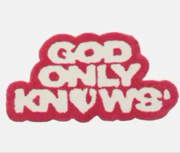 [ GOD ONLY KNOWS ] 이와타 타카노리 매트 로고 러그 핑크