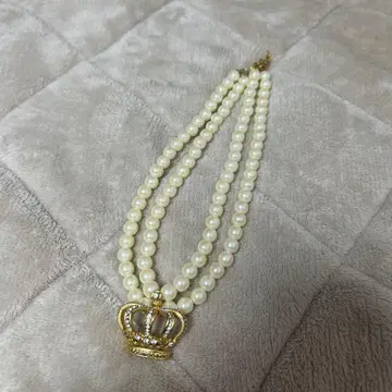 JESUS DIAMANTE 왕관 펄 목걸이