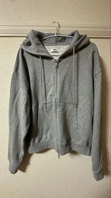 SINSS 헤비웨이트 더블 지퍼 후디 (짧은 기장) 그레이