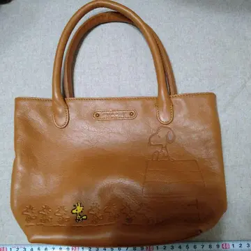 SNOOPY 스누피 가죽 토트백