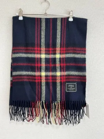 새상품 JILL by JILL STUART 체크 무늬 대형 스톨 네이비