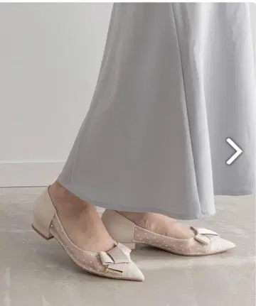 RANDA 새틴 리본 시어 플랫 펌프스