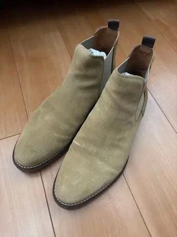 [ 새상품급 ] ZARA 사이드 고어 숏부츠 스웨이드 베이지 42