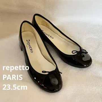 새상품급 레페토 에나멜 블랙 37.5 (23.5cm)