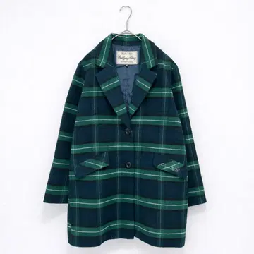 Platte & You 체크 무늬 체스터 코트 XS