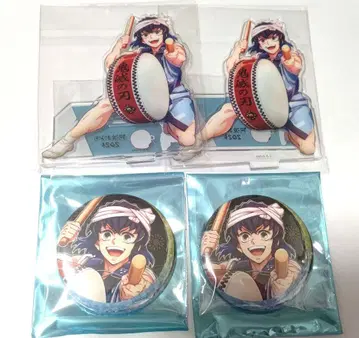 귀멸의 칼날 아와오도리 아크릴 스탠드 캔뱃지 하시비라 이노스케