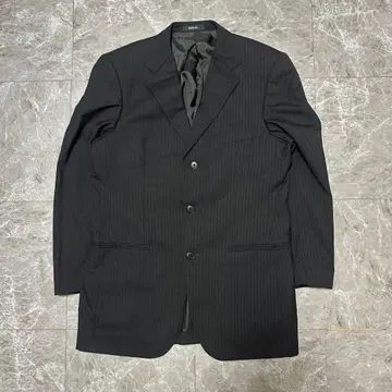 REGAL 블랙 스트라이프 테일러드 자켓