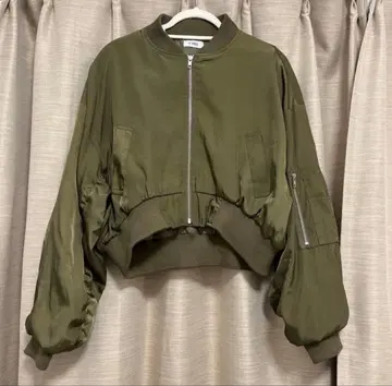 [새상품급] EVRIS 볼륨 슬리브 MA-1 자켓 올리브