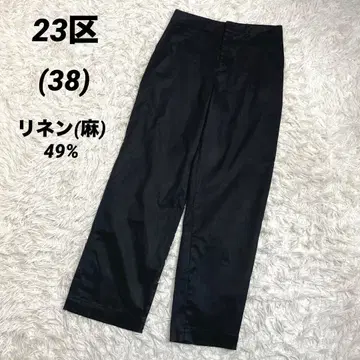 린넨 49% 23구 린넨 팬츠 블랙 38