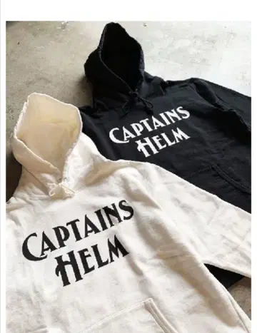 captains helm 로고 후드티 캡틴스 헬름 화이트