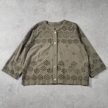 [ 새상품급 ] Sunfel du 총 자수 레이스 가디건 38