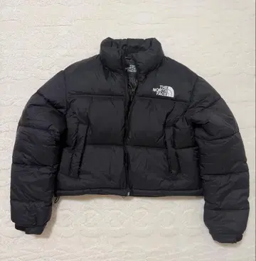 THE NORTH FACE 블랙 크롭 다운 자켓