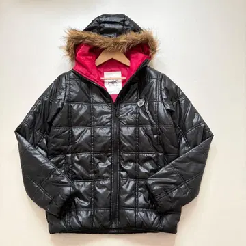 라스케 퍼 포함 패딩 자켓 다운 자켓 광택 헤이세이 y2k