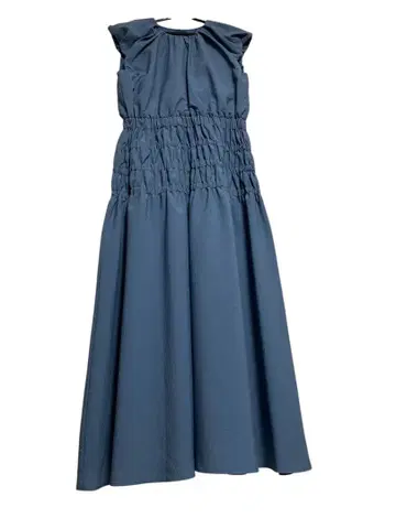 슬리브리스 롱 원피스 파랑