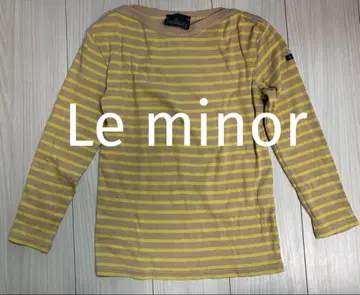 Le minor 긴팔 티셔츠 롱 T 보더 무늬 사이즈 M