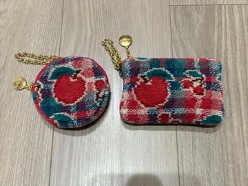 페이러 레트로 후르츠 체크 키 & 카드 파우치 서클 파우치