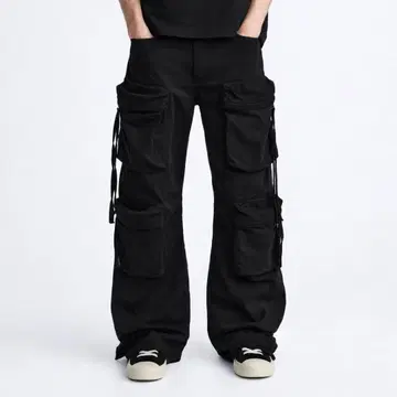 ZARA 자라 남성용 데님 카고 포켓 팬츠 루즈핏 S