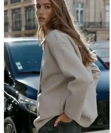 ZARA 소프트 더블 프레스 코트 베이지 S 사이즈 자라