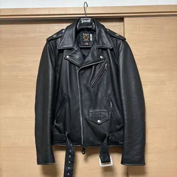 Schott 더블 라이더 자켓 블랙 40 (Tall)