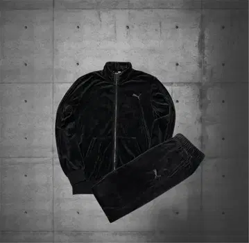 PUMA 푸마 자수 로고 벨로아 트랙 자켓 셋업 저지