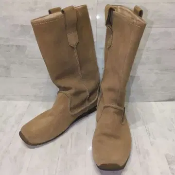 REGAL 리갈 베이지 스웨이드 롱 부츠