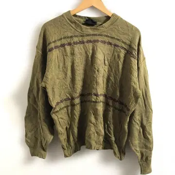 90s 빈티지 루이 에스테르 3D 니트 울 혼방 올 패턴