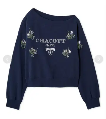 [ Chacott ] 자수 맨투맨 풀오버