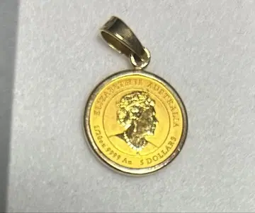 엘리자베스 2세 금 메달 목걸이 코인 탑 2.0g