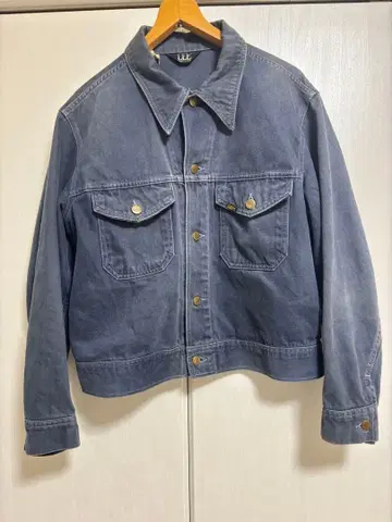 70s LEE USA제 몰스킨 자켓 네이비 페이드 단장