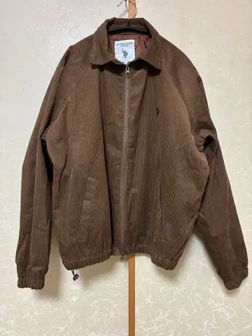 US POLO ASSN 원포인트 로고 자수 더블 지퍼 자켓