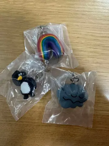 Daisuke Kondo 메지루시 액세서리 펭귄 무지개 구름 3종 세트