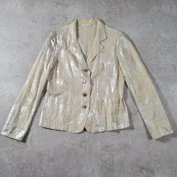 [ 새상품급 ] ANTENNE 실버 패턴 테일러드 자켓 40