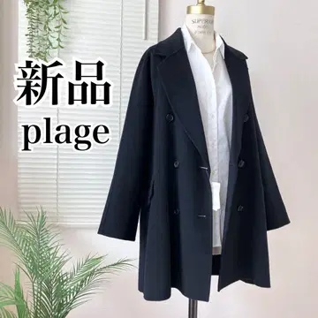 [새상품] plage 해밀턴 더블 미디 코트 36