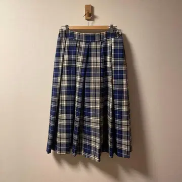 BEAMS BOY 체크 무늬 플리츠 스커트