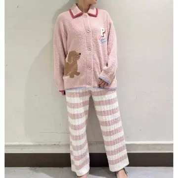 젤라또피케 베비모코 닥스훈트 자카드 가디건 롱 팬츠 세트