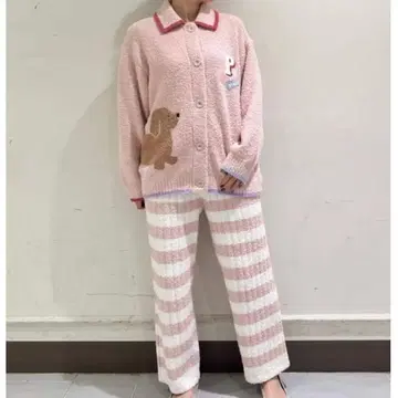 젤라또피케 베비모코 닥스훈트 자카드 가디건 롱 팬츠 세트